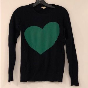 J.Crew factory black heart sweater